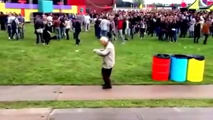 Así bailaba el señor de 83 años en el Edit Dance Festival - Fuente: YouTube