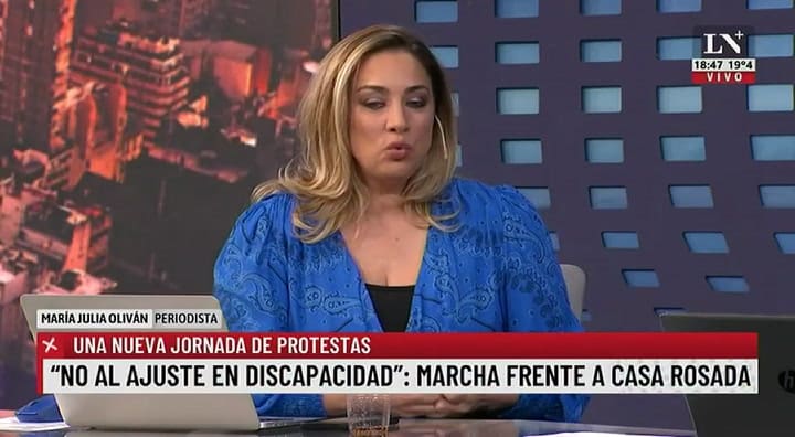 María Julia Oliván con Feinmann