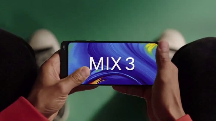 Así es el Xiaomi Mi Mix 3 - Fuente: YouTube