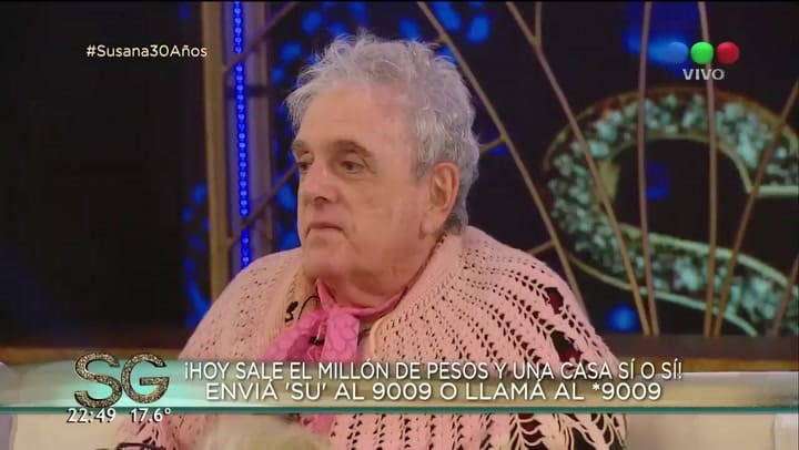 Antonio Gasalla se salió del personaje de La Abuela para hablar con Susana Giménez