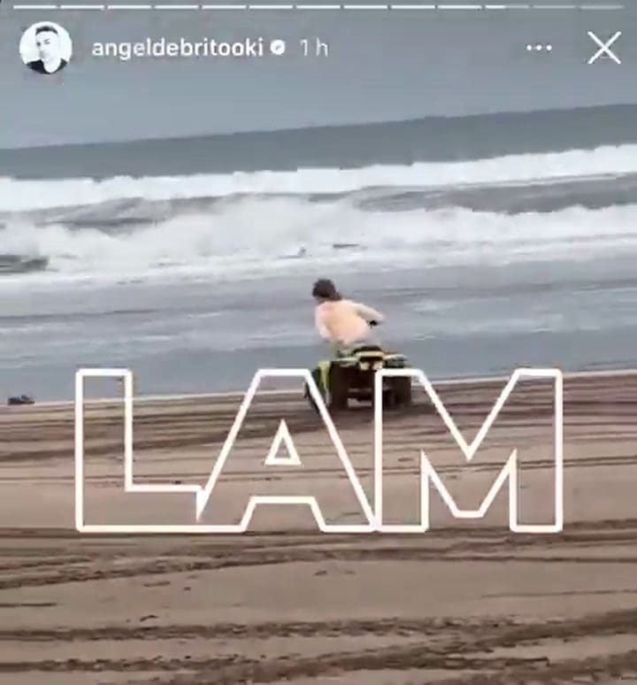 La hija menor de Wanda Nara en cuatriciclo y sin casco