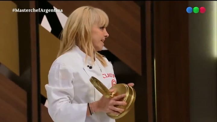 MasterChef Celebrity. Claudia Villafañe, emocionada luego de ganar el concurso - Fuente: Telefe