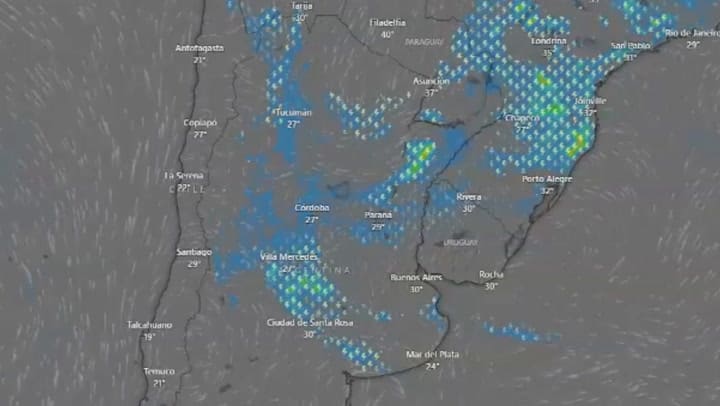 Alerta por tormentas eléctricas, ráfagas intensas y caída de granizo en Buenos Aires y otras 14 provincias