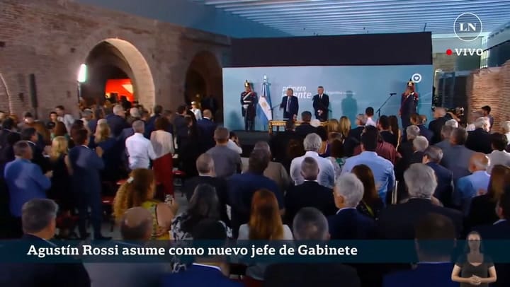 El día en que Agustín Rossi asumió en la jefatura de Gabinete