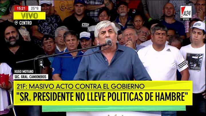 Moyano aseguró que sus hombres no son desestabilizadores ni antidemocráticos