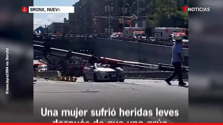 Una joven de 22 iba a la escuela cuando un brazo de grúa aterrizó sobre ella