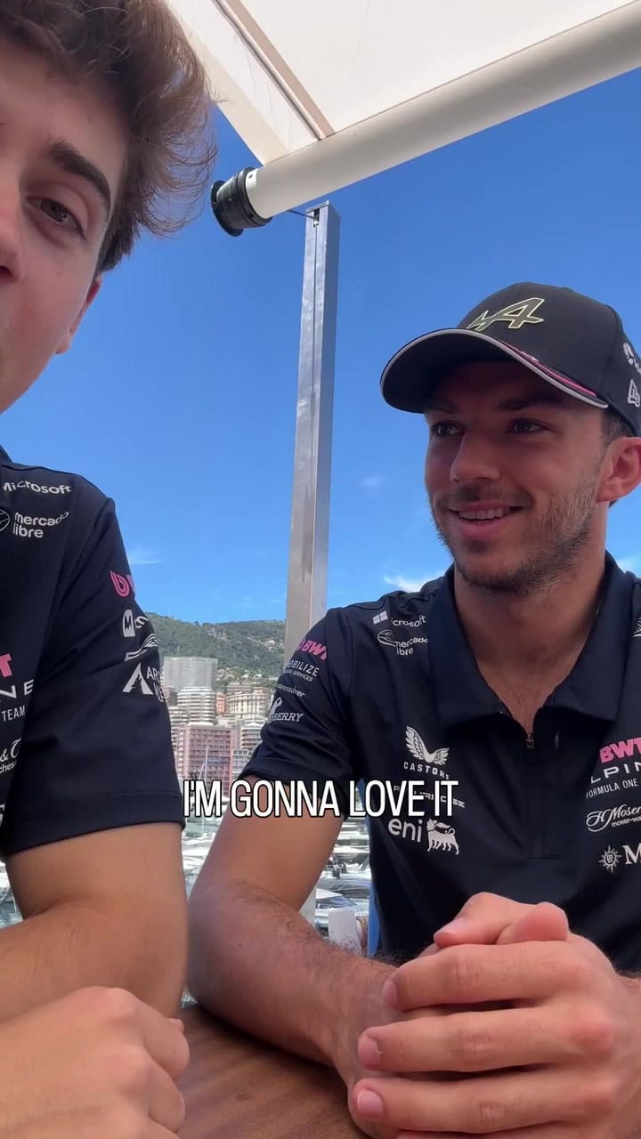 Franco Colapinto y Pierre Gasly en el Media Day del GP de Mónaco