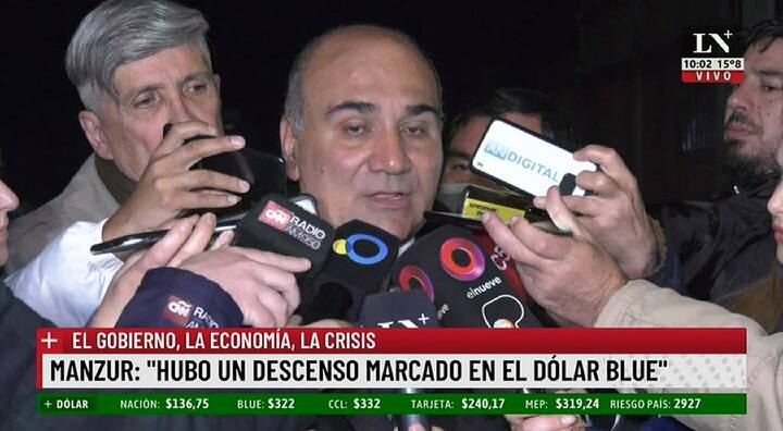 ¿Qué dijo Manzur sobre el retroceso del dólar blue de ayer?