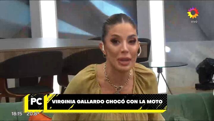 Virginia Gallardo tuvo un accidente de transito