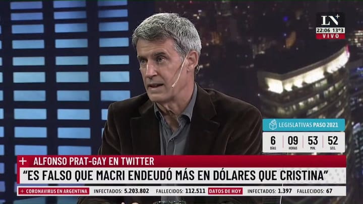Alfonso Prat Gay, contra Martín Guzmán: “Miente y nadie le dice nada”
