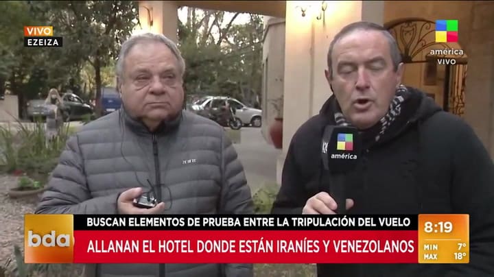 Dueño del hotel de Canning donde se hospedan los iraníes del avión retenido en Ezeiza