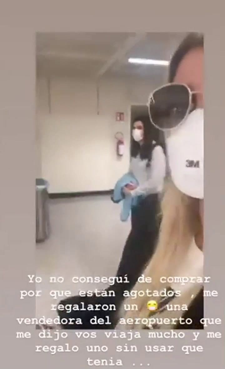 Wanda Nara se mostró usando barbijo por el coronavirus - Fuente: Instagram