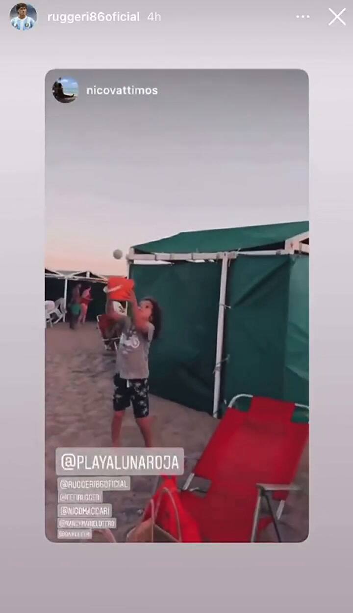 Las vacaciones de Oscar Ruggeri con toda la familia