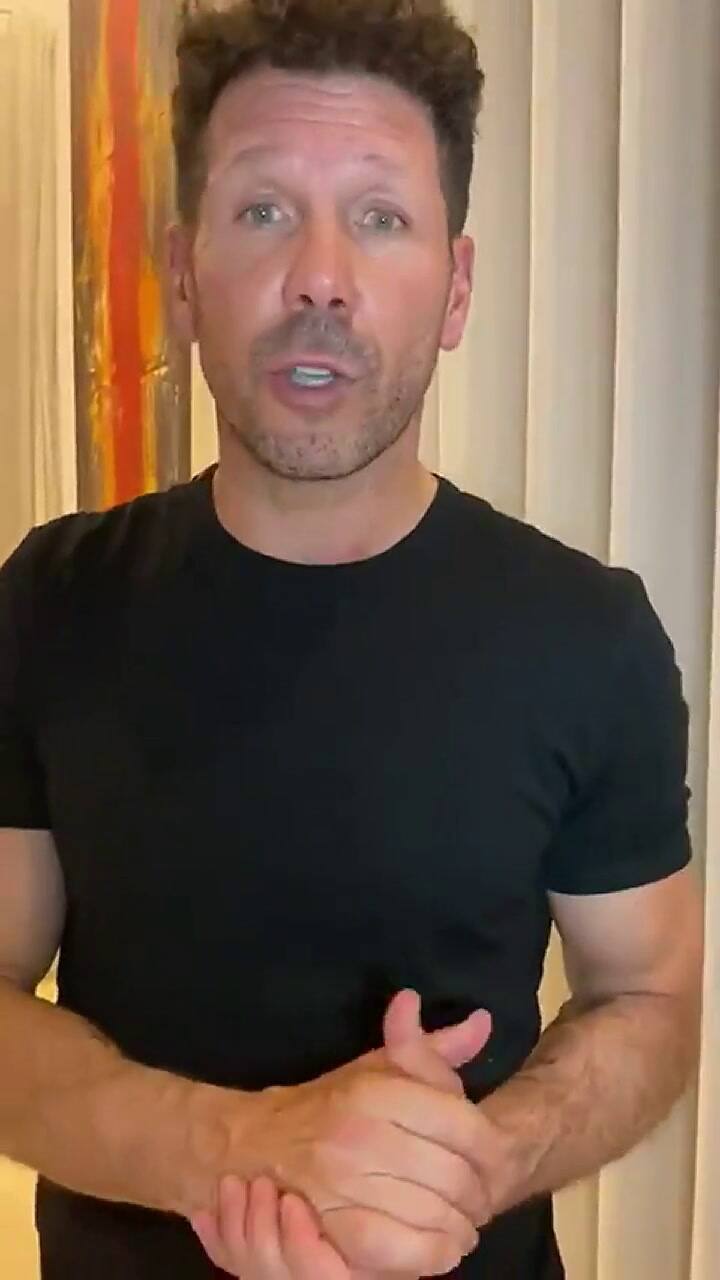 El mensaje de Simeone: 'Quedate en casa'