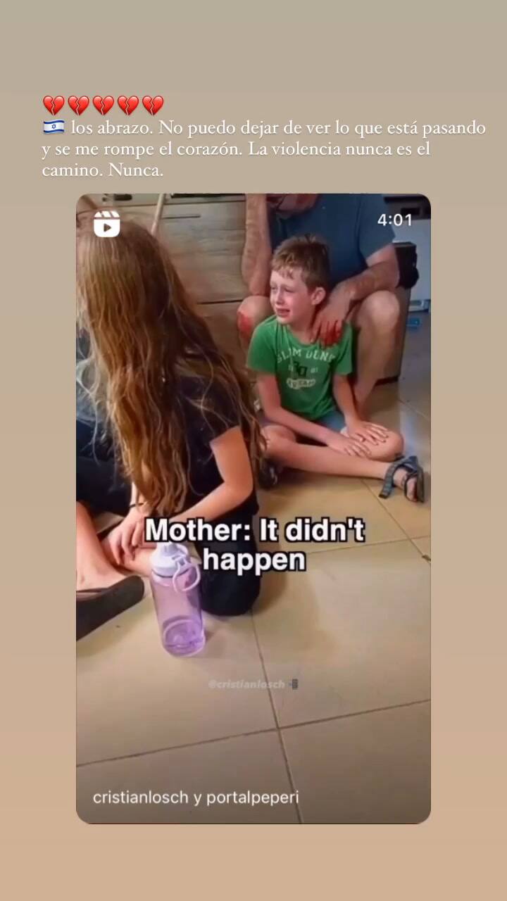 El mensaje de la China Suárez a las víctimas en Israel