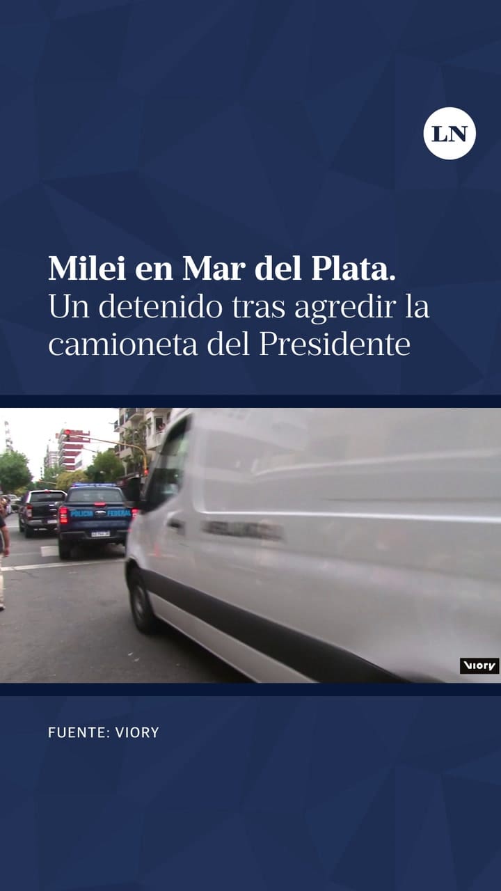 Un detenido tras agredir la camioneta del Presidente