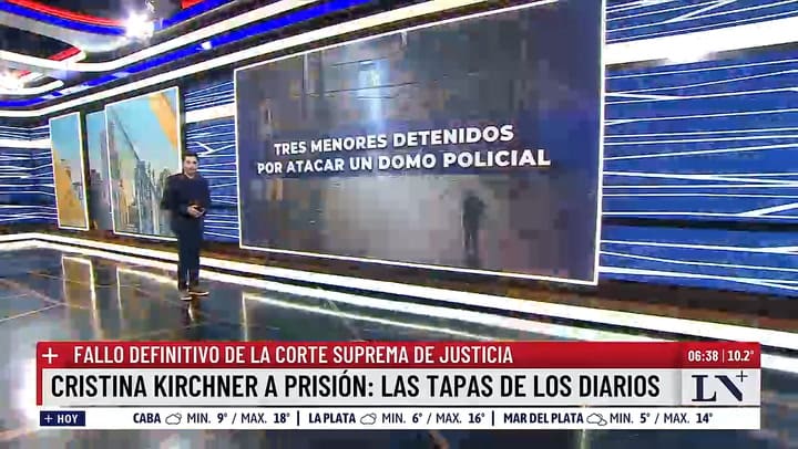 Tres menores aprehendidos por atacar un domo policial