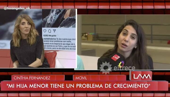 Cinthia Fernandez: 'Martin se va a hacer cargo del tratamiento de mi hija' - Fuente: el trece