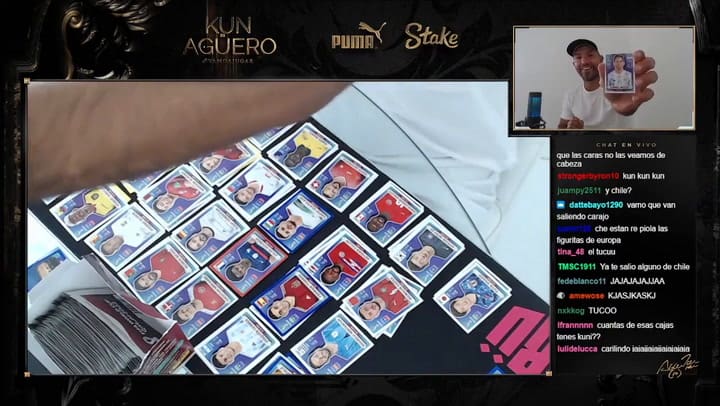 La reacción del Kun Agüero al conseguir la figurita de Messi