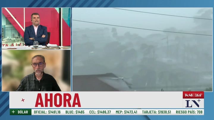 El meteorologo Enzo Campetella en comunicacion con LN+