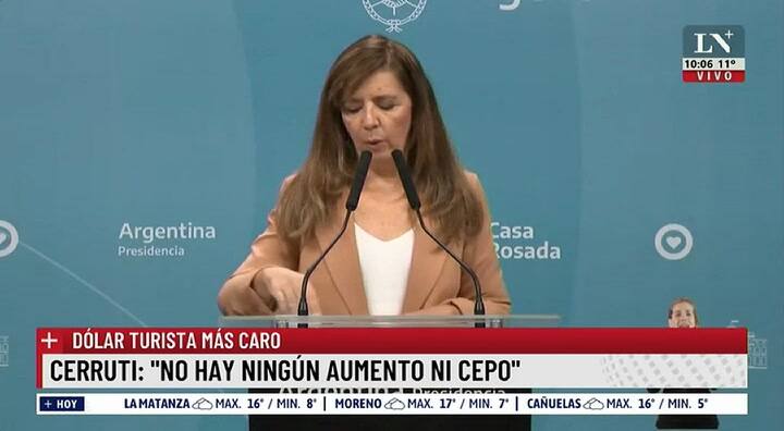 Para Cerruti, “no hay cepo”