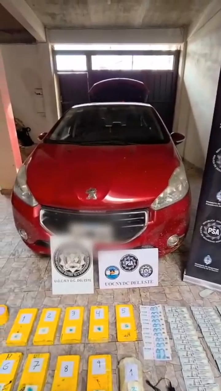 Detuvieron a un hombre y una mujer con más de 10 kilos de cocaína