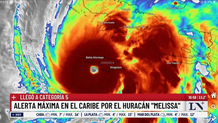 El ojo del huracan "Melissa"