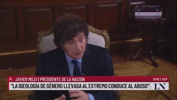 Milei: "La ideología de género llevada al extremo conduce al abuso. Por ende son pedófilos"