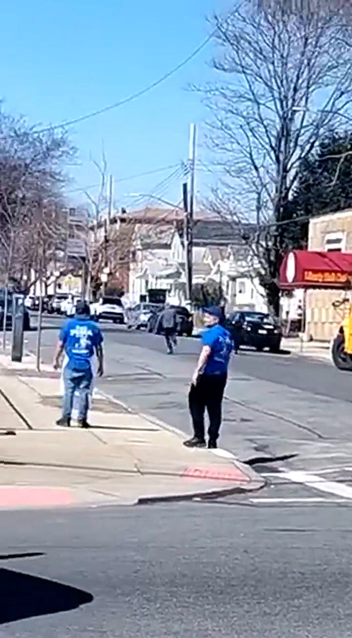 La vaca prófuga fue captada en video por algunos testigos del vecindario en Brooklyn