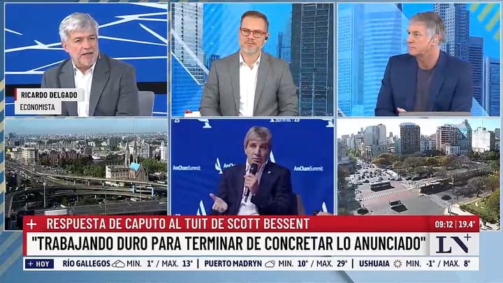 El economista Ricardo Delgado en LN+