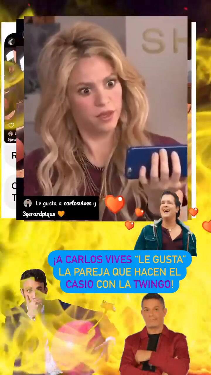 Exhiben el 'me gusta' de Carlos Vives para Piqué y Clara Chía