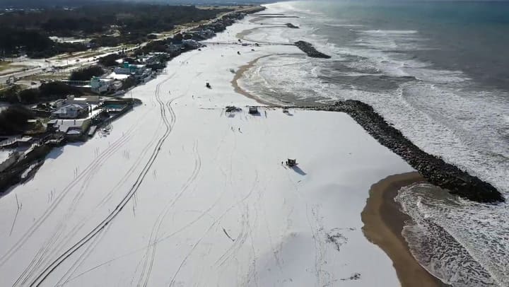 Imágenes de la nieve en Miramar