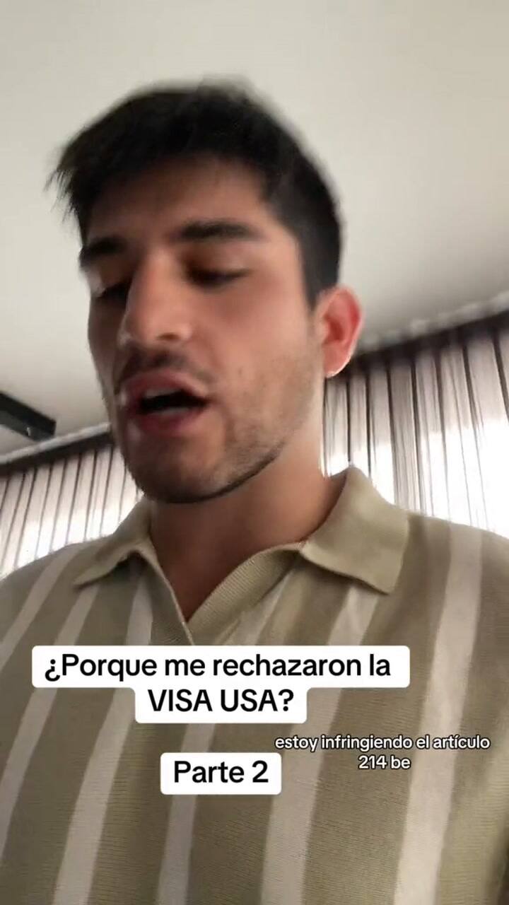 Le rechazaron la visa estadounidense y comparte los motivos