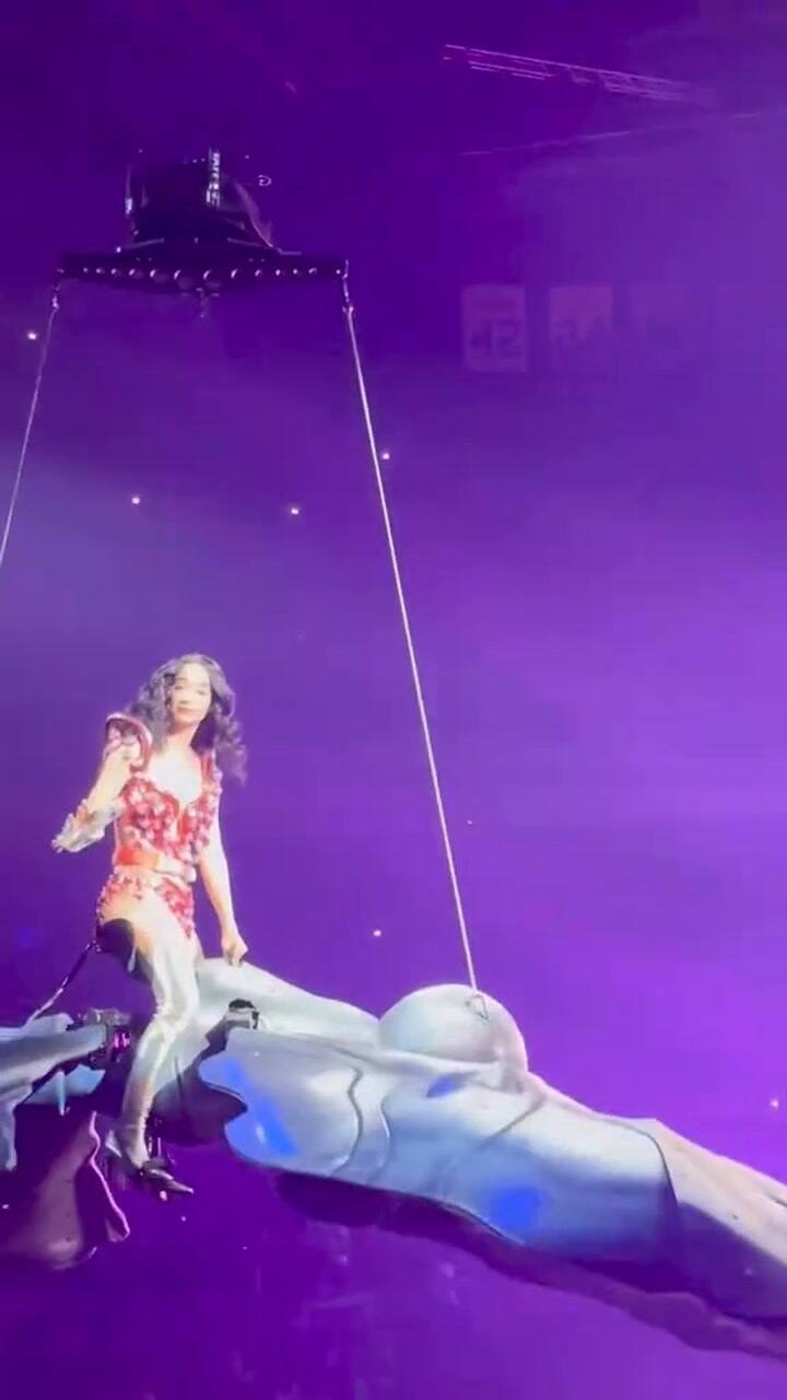 El susto de Katy Perry en uno de sus shows