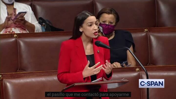 Alexandria Ocasio-Cortez responde a la agresión de Ted Yoho - Fuente: C-SPAN
