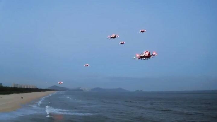 Así son los taxis voladores en China