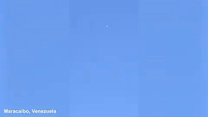 Los habitantes de Maracaibo, Venezuela, captaron el supuesto globo chino