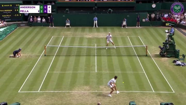 Pella dio el gran golpe: venció a Anderson y está en octavos de final de Wimbledon - Tennis TV