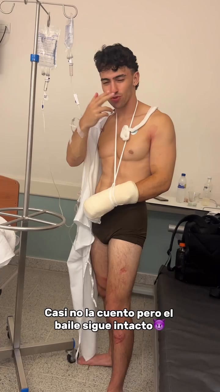 El influencer Gero Arias a puro baile antes de entrar al quirófano