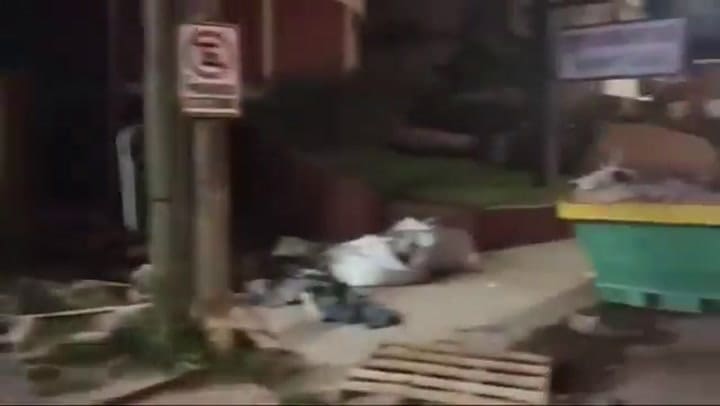 Impactante derrumbe en un hotel en Villa Gesell