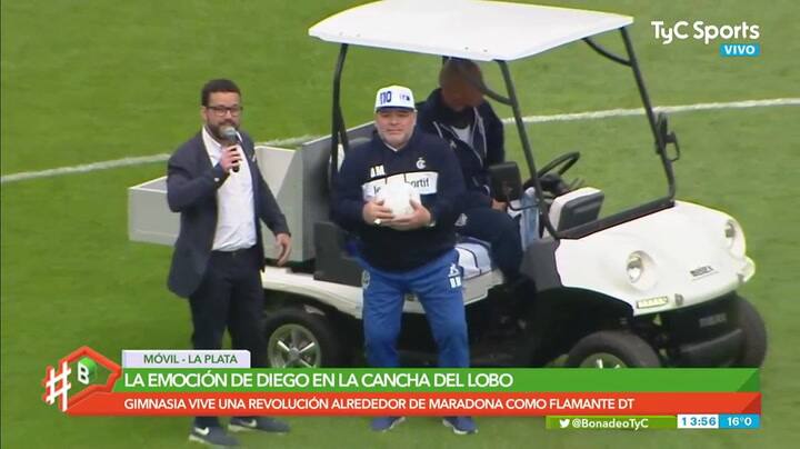 Las lágrimas al entrar a la cancha - Fuente: TyC Sports