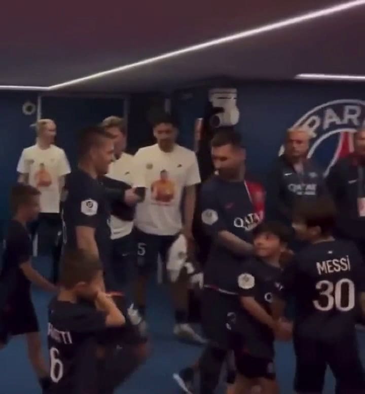 La broma entre Marco Verratti y Mateo Messi