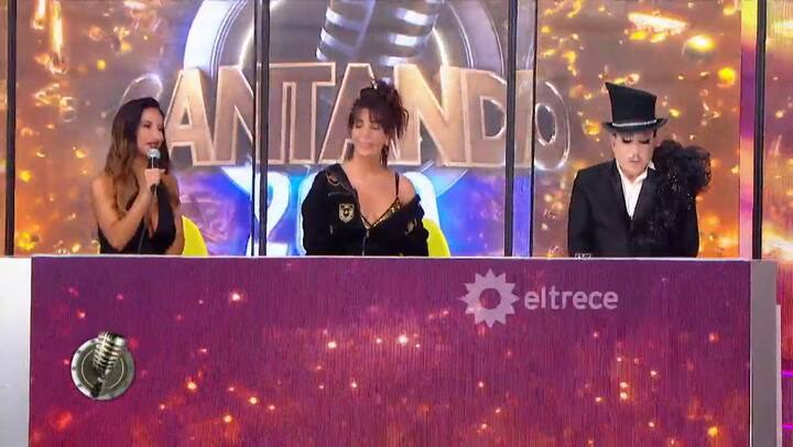 Cantando 2020. Alex Caniggia y un momento de mucha tensión con Lourdes Sánchez - Fuente: eltrece