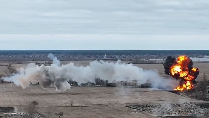 Ucrania muestra el ataque con misiles a un helicóptero