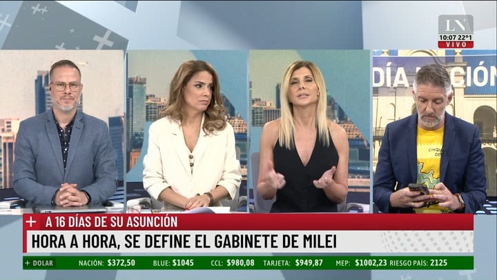 Luis Novaresio recibio un mensaje en vivo de Javier Milei por la entrevista a Carlos Rodriguez