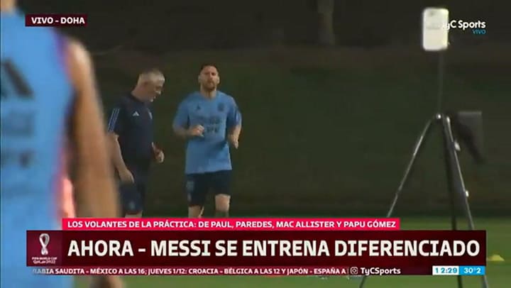 Lionel Messi entrena diferenciado en Doha
