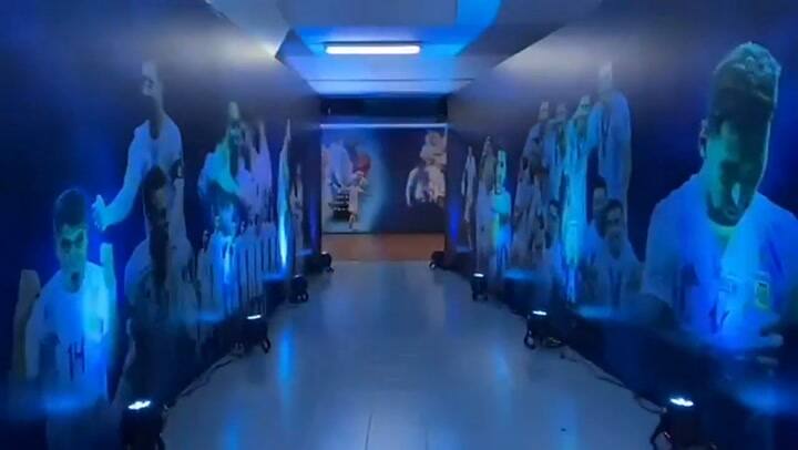 Así están los pasillos del Monumental