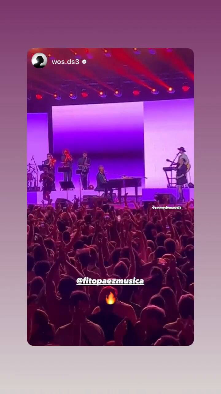 El clip compartido por Wos en el recital de Fito Páez