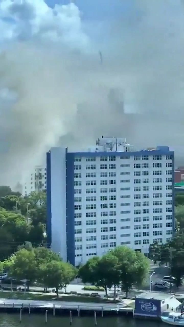 El incendio de un edificio en Miami