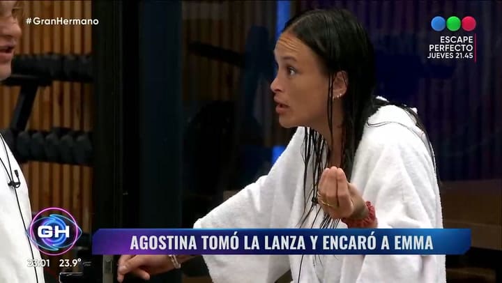 La pelea entre Emmanuel y Agostina por los cigarrillos en Gran Hermano